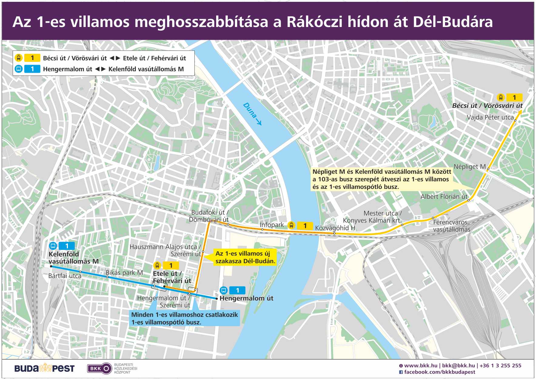 budapest 1 es villamos útvonala térkép Társadalami egyeztetés (1 es villamos)   Budapesti Közlekedési  budapest 1 es villamos útvonala térkép